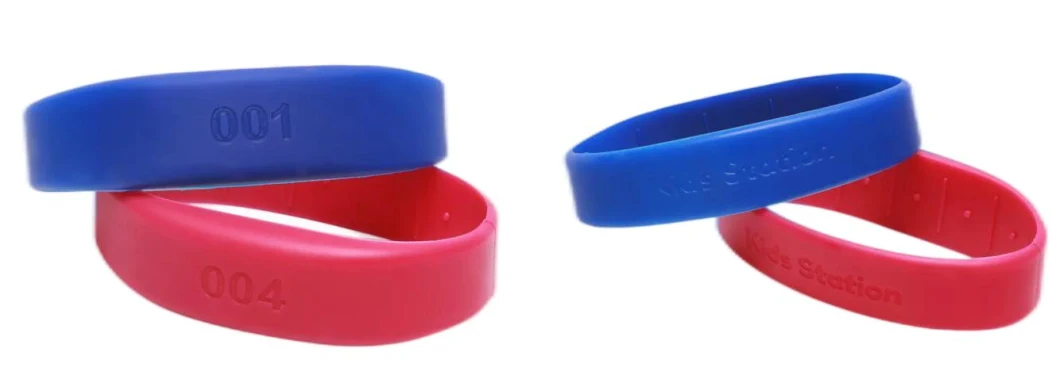 Waterproof 13.56MHz Ntag213 NFC RFID Silicone Wristband for Water Park